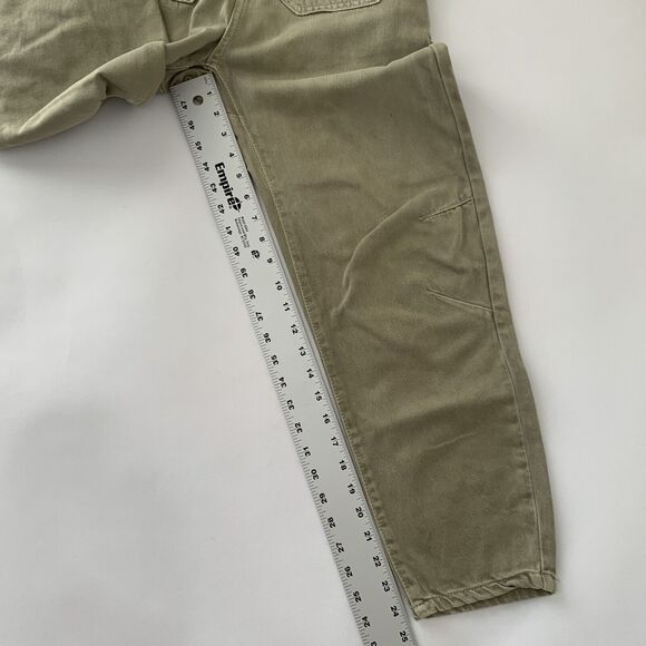 Zara Paperbag Denim Jeans Sz 2 Brown High Rise Taper Pant Preppy Boho Grunge - Picture 11 of 12